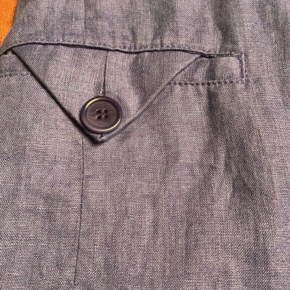 Madewell Double-Breasted Crossover Blazer in 100% Linen blue Women’s Sz XXS NWOT - Picture 11 of 13